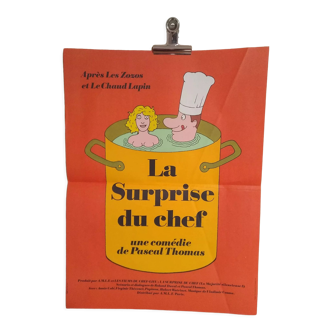 Original movie poster folded 1976 the chef's surprise
