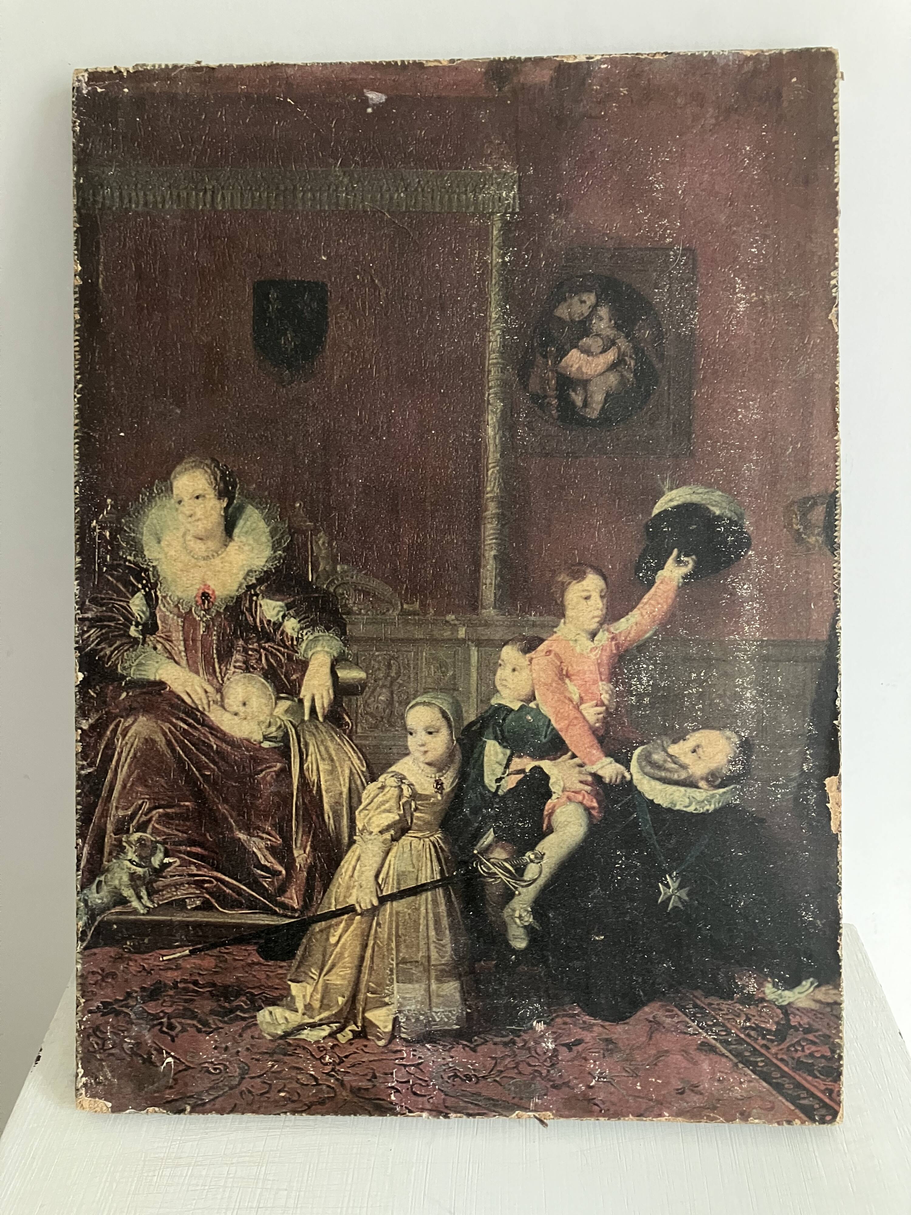 Small painting on wood, Henri IV - Saint Germain en Laye