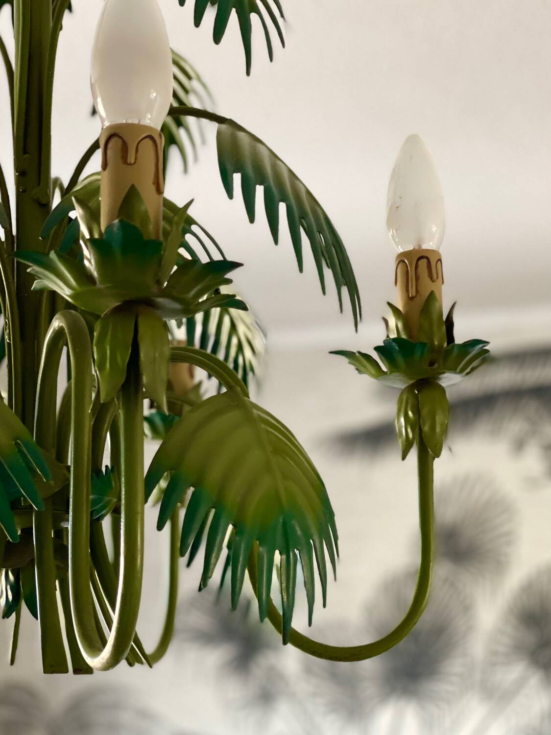Tropical chandelier in sheet metal 1970.