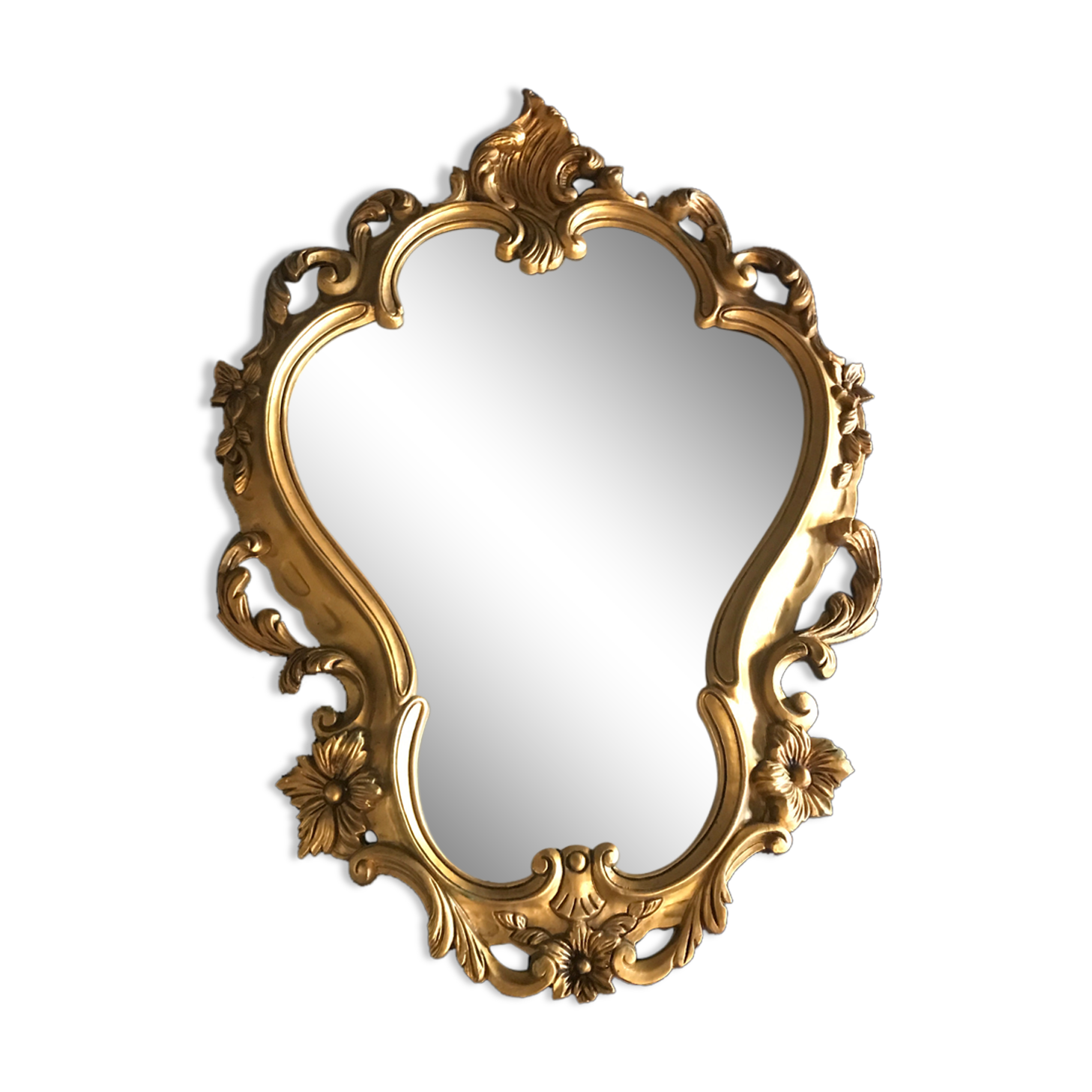 Golden resin mirror