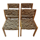 Lots of 4 vintage wooden chairs