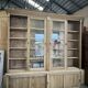 Bibliothèque en chêne porte coulissante