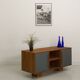 Teak TV cabinet with 2 doors and a niche with shelf