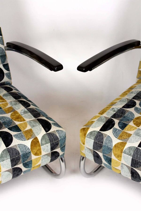 Chaises tubulaires Bauhaus restaurées par W. H. Gispen pour Mücke Melder, années 1930.