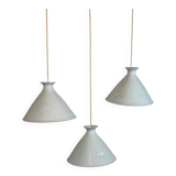 3 Danish pendant lights from the 80s