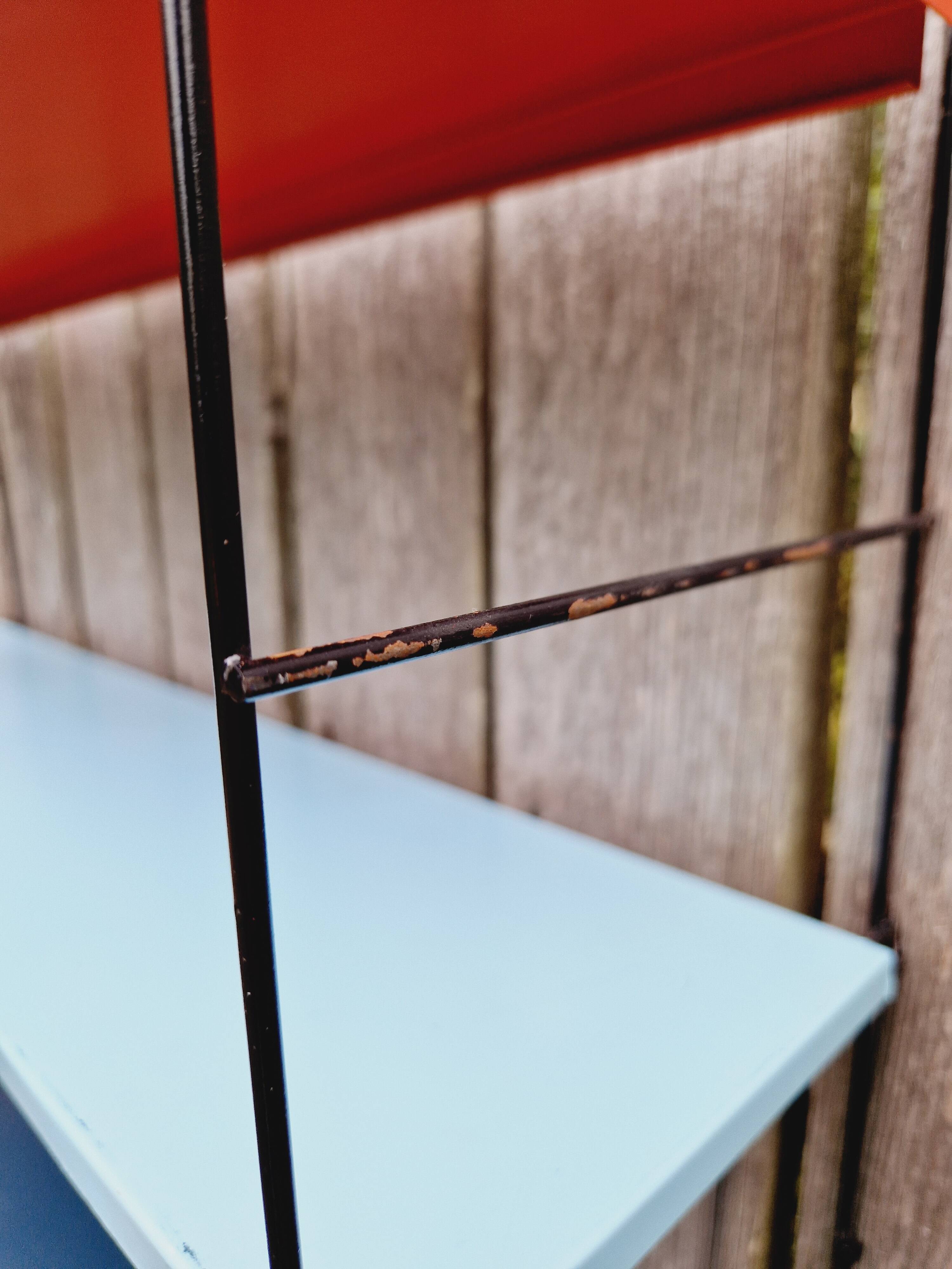 Vintage metal wall shelf, 60s