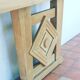 Console en chene blanchi style art deco