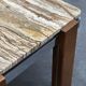 Italian 1970s coffee table in Breccia Sarda marble & steel legs – caramel tones