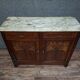 Buffet Art Déco en noyer sculpté et marbre – vers 1930