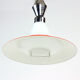 Midcentury ceiling pull down light in white opaine & brass, Czechoslovakia 1960s