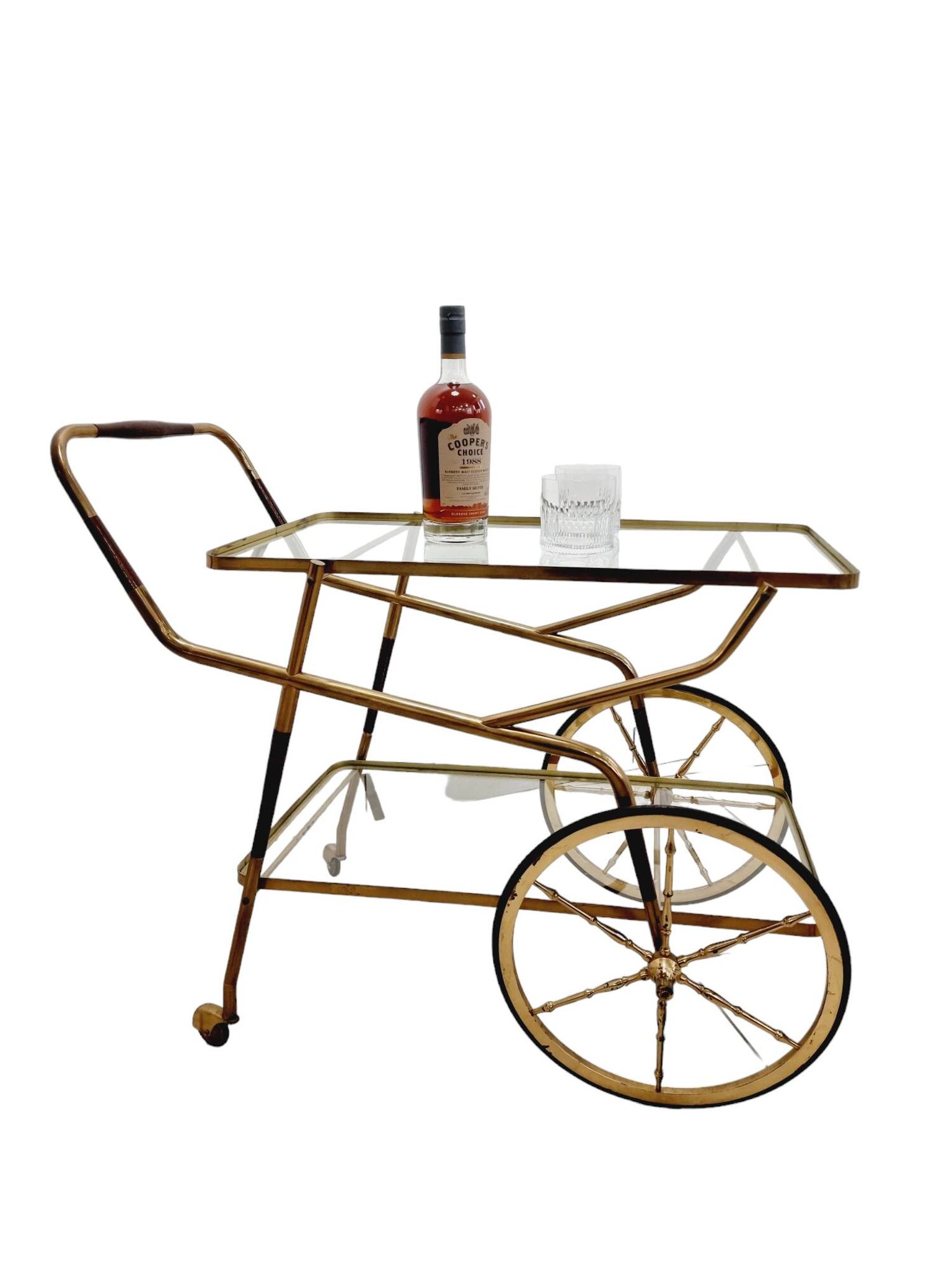 Hollywodd Regency / Neo-classical Serving or drinks trolley, Italy 1950s