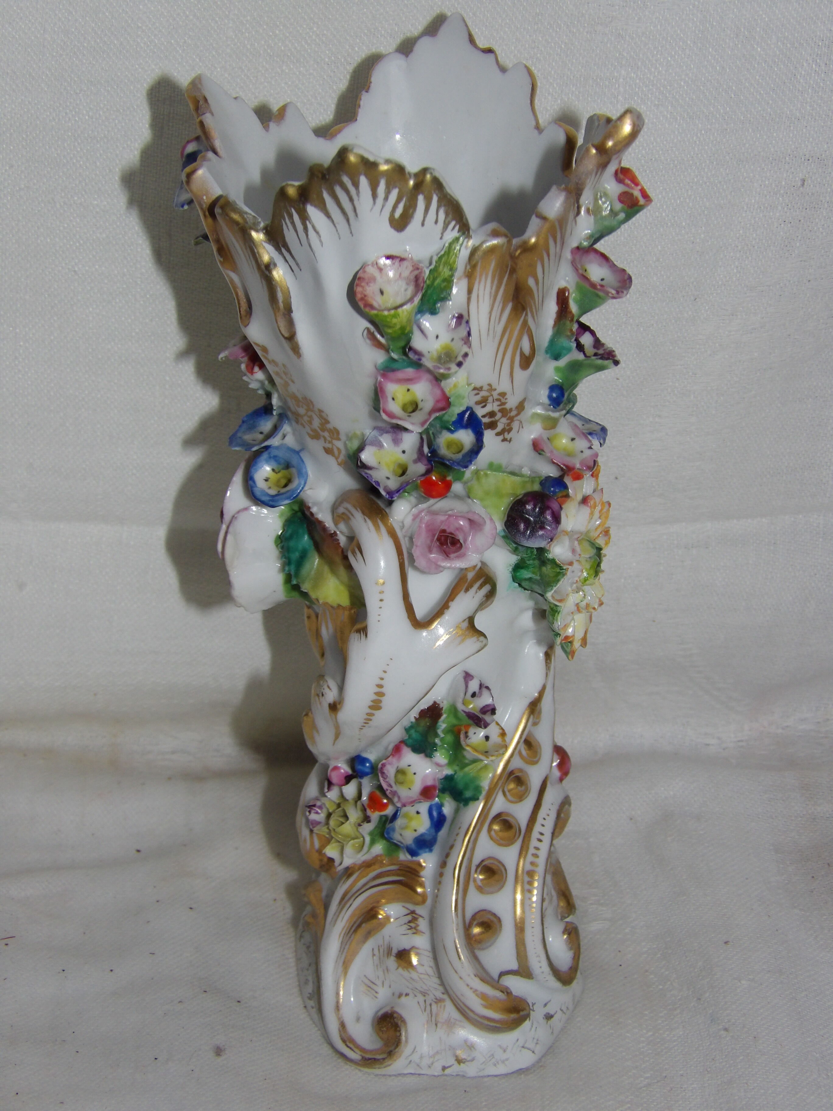 Jacob Petit 1820-1840 porcelain de paris vase decoration hand-painted slip signed blue under cover