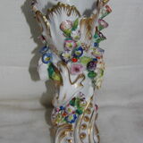 Jacob Petit 1820-1840 porcelain de paris vase decoration hand-painted slip signed blue under cover