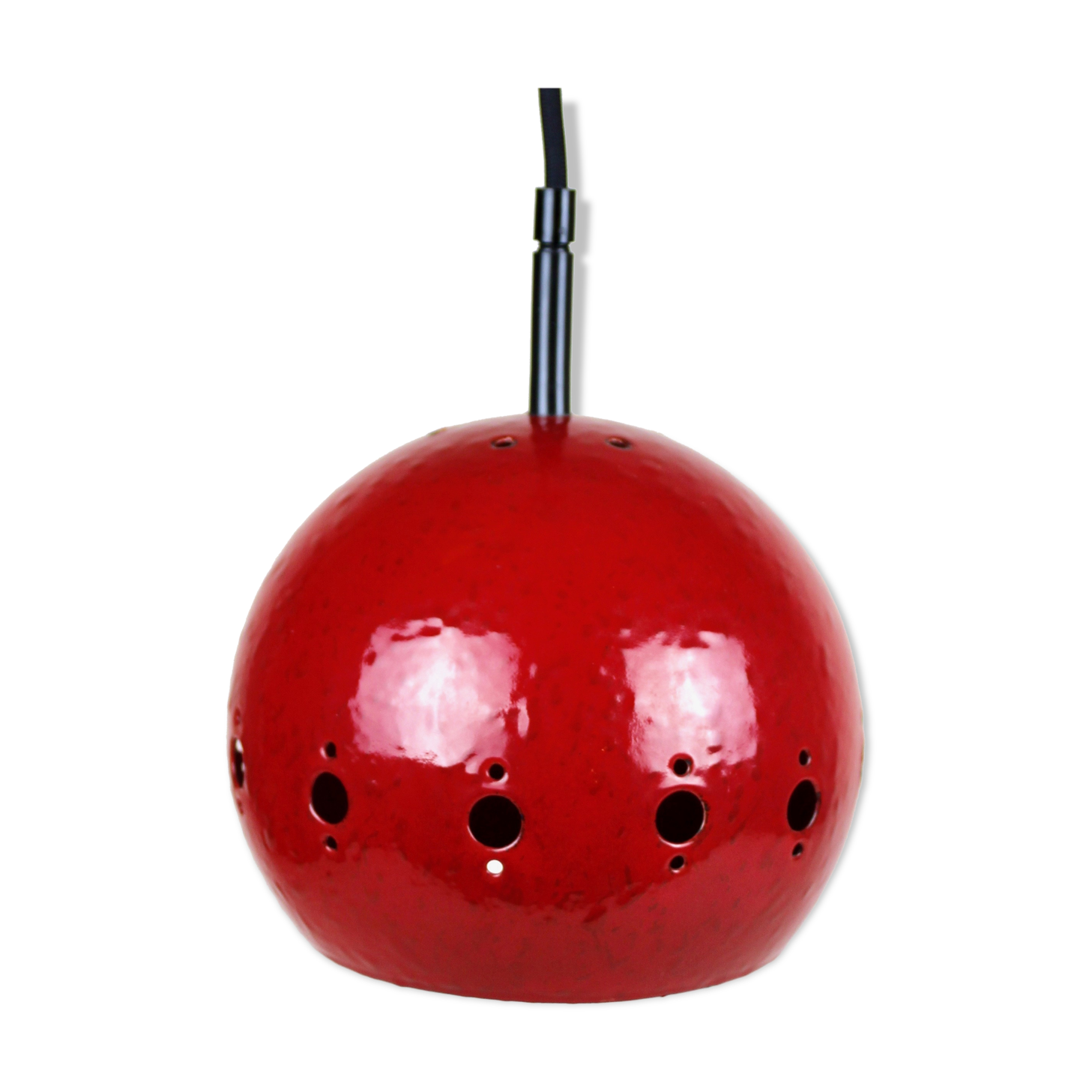 Vintage ball lamp, enamel, 70's, scandinavian design