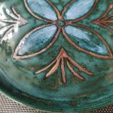 Enamelled stoneware plate - 1970s