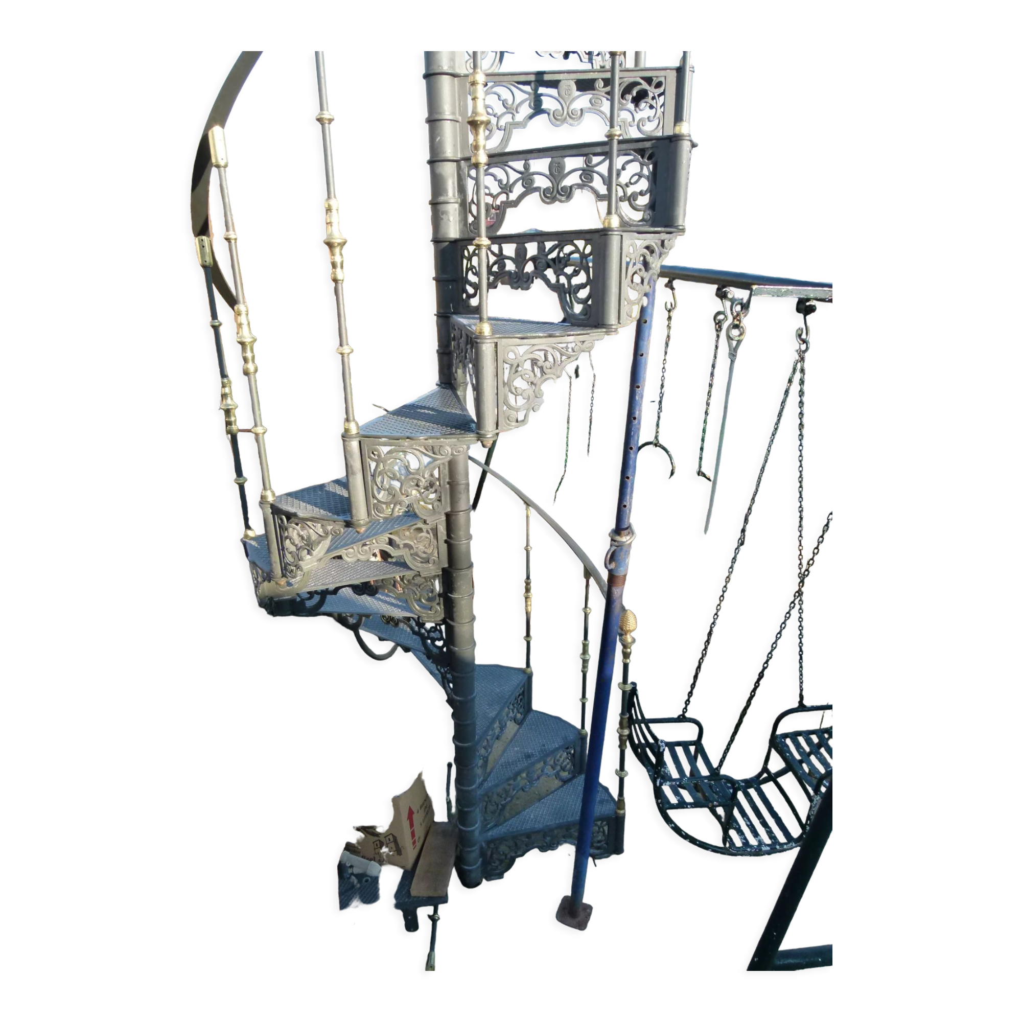 Cast iron spiral staircase