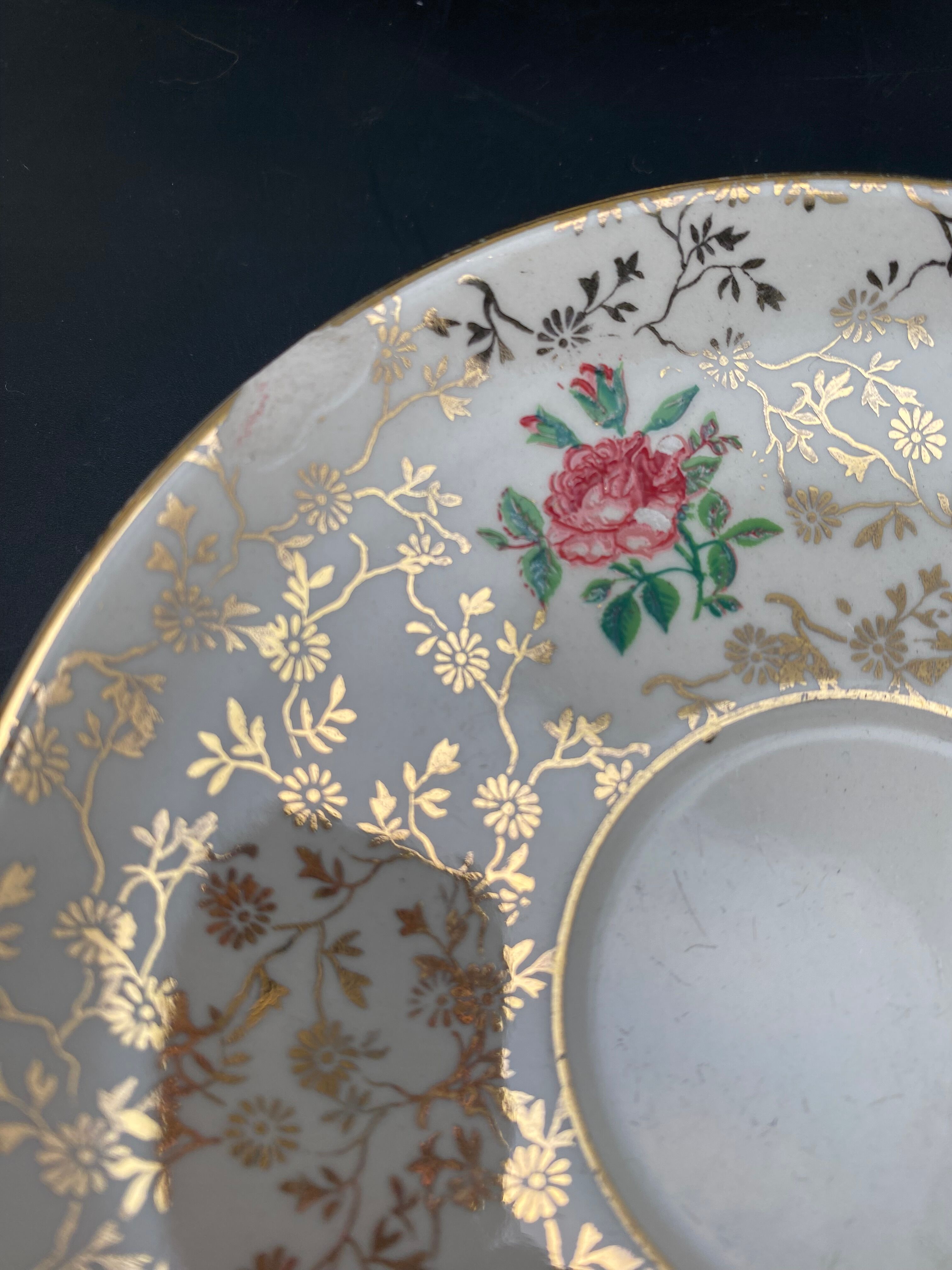 Villeroy & Boch porcelain tea set roses and gilding