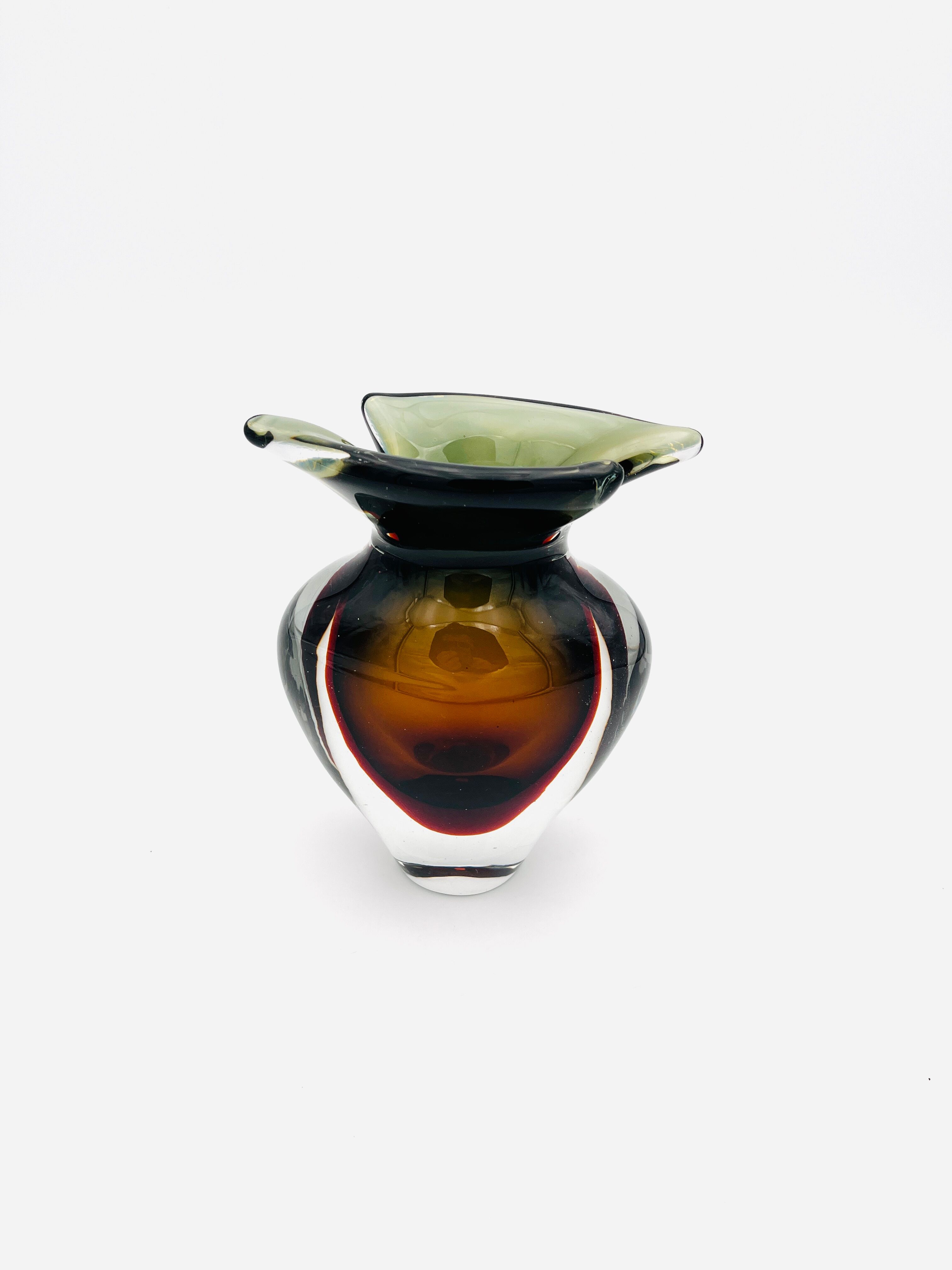 Murano Sommerso vase by Flavio Poli for Seguso 1960