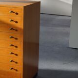 Oregon Pine Chest of Drawers with Brass Handles, 1970s