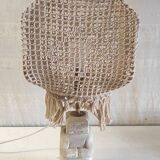 Table lamp statuette in limestone - mid 20th century