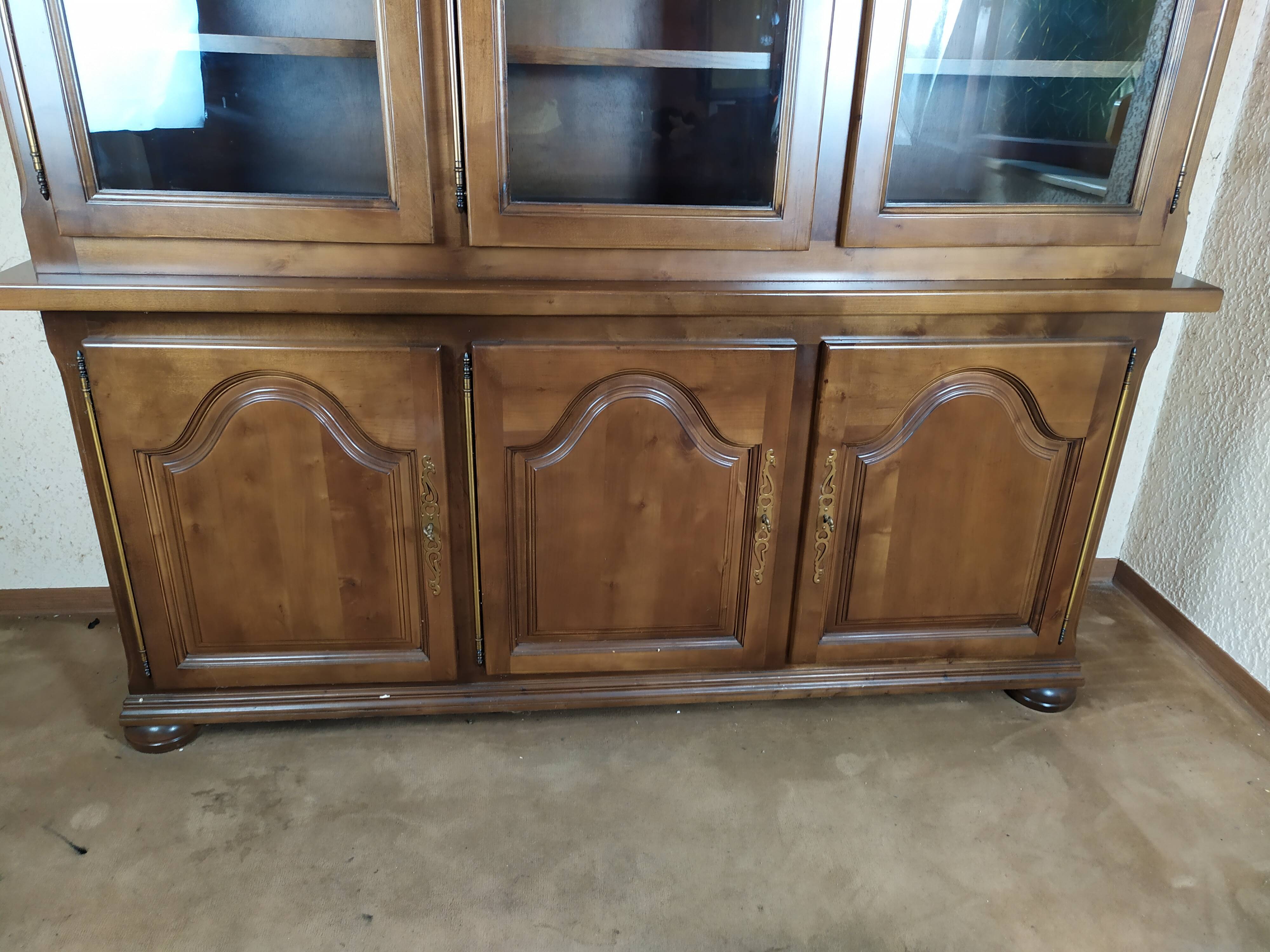 Solid wood library showcase