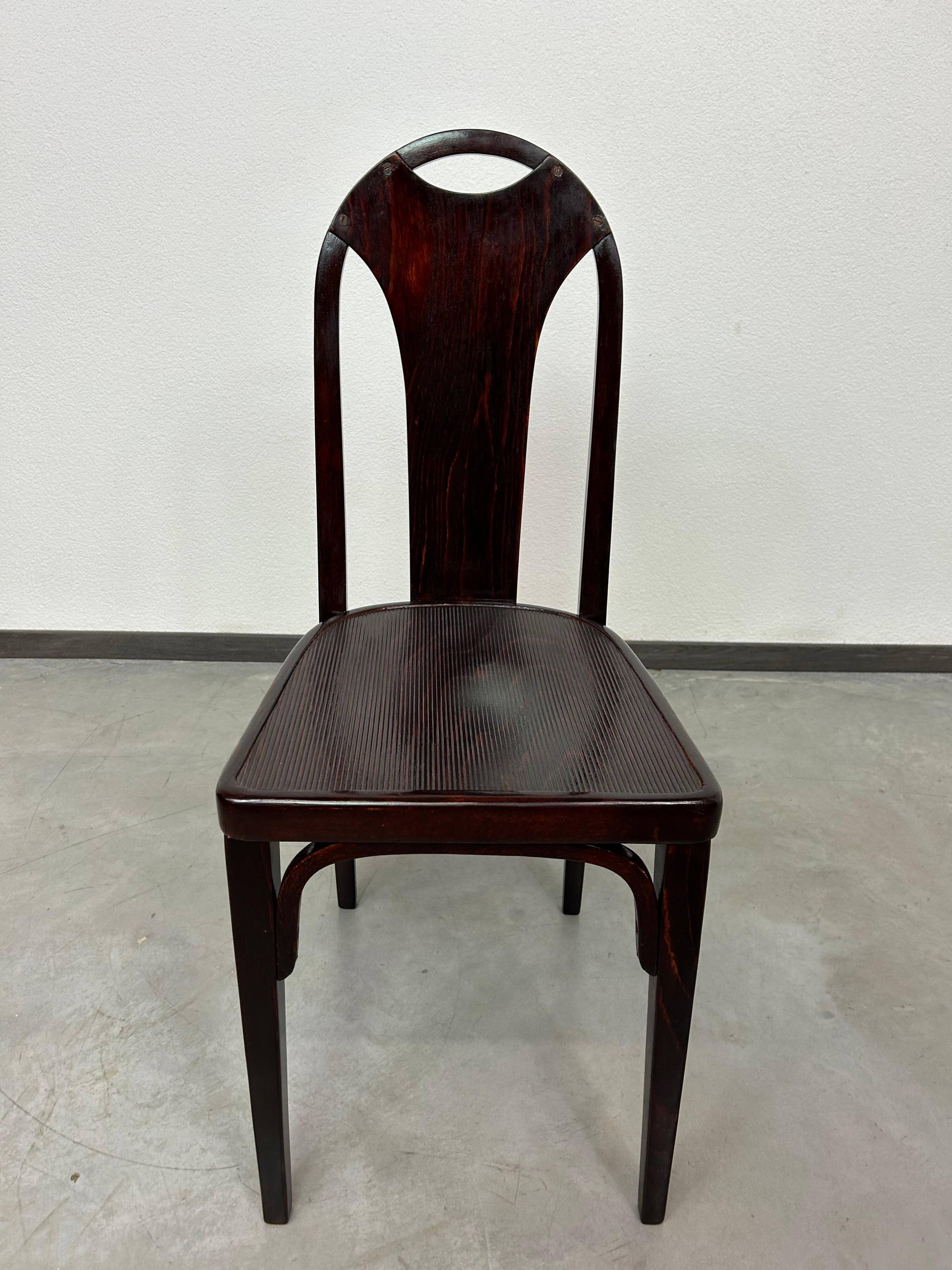 Secession dining chair no. 373 attributed to Josef Hoffmann/Otto Prutscher for J&J Kohn