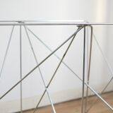 Max Sauze's "Dining Table" steel and glass, France, circa 1970