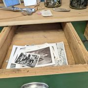 Buffet, confiturier en bois vert