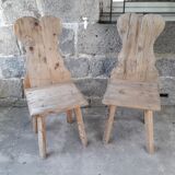 Pair of brutalist chairs