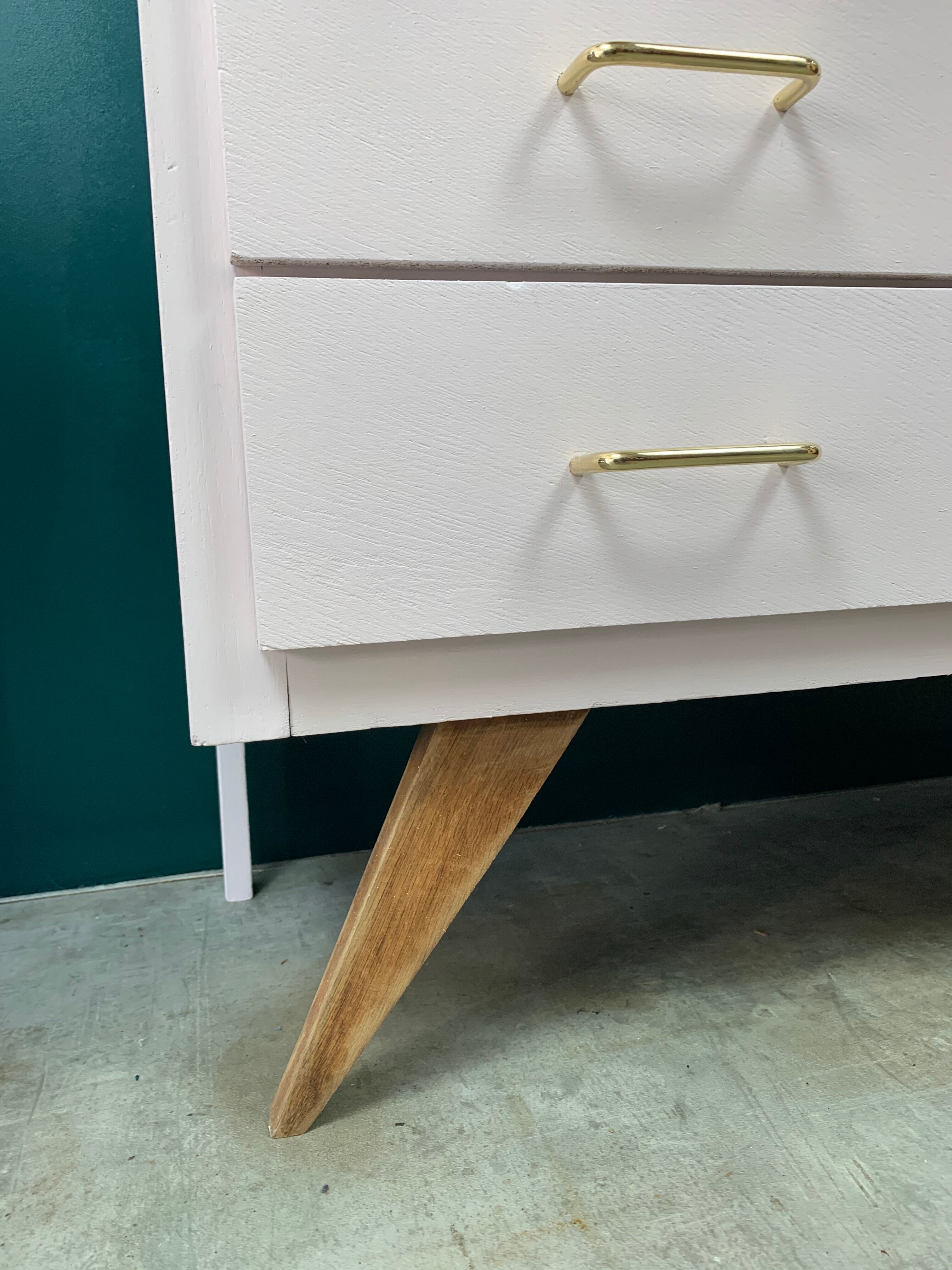 Powder pink vintage dresser