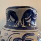 Domingo Punter blue ceramic pitcher, Teruel, 1960