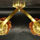 Pair of Louis XVI style wall sconces by Lucien GAU, Paris - gilded bronze