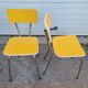 4 chaises formica pop jaune 1970