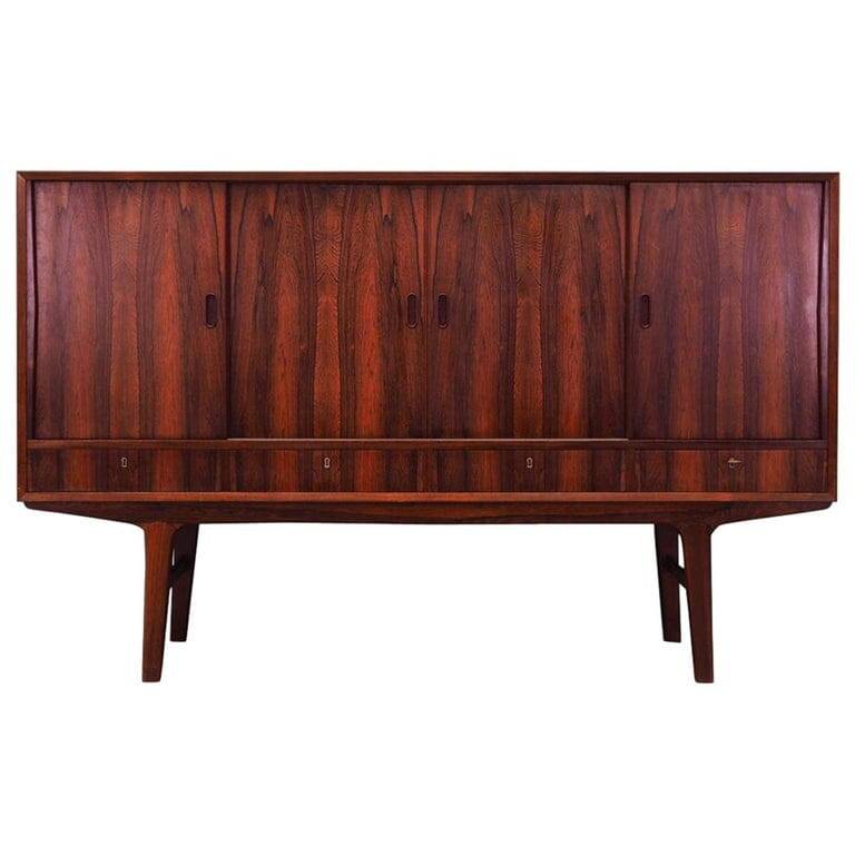 Enfilade en palissandre, design danois, années 1970, production : Danemark