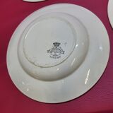 Longwy Longpré 4 old earthenware plates