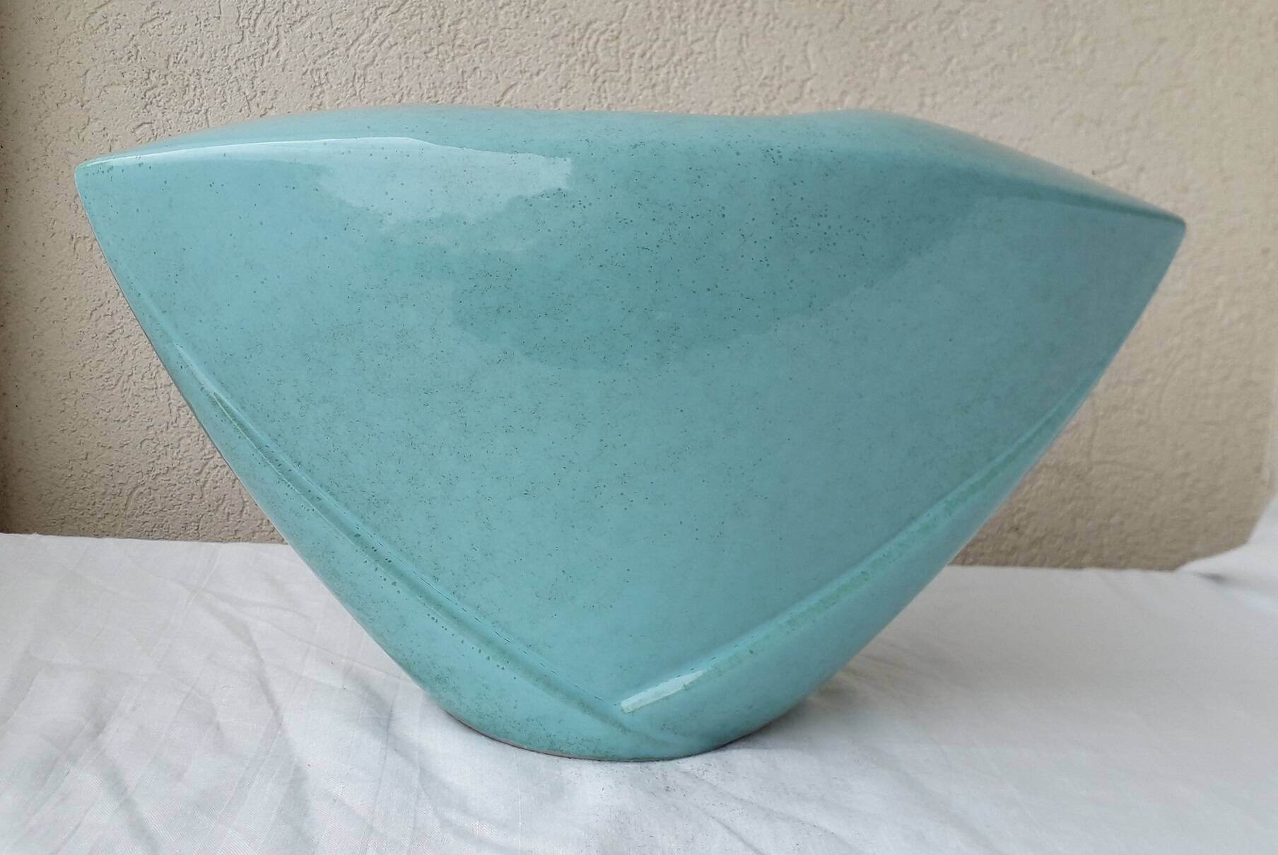 Vase en céramique turquoise