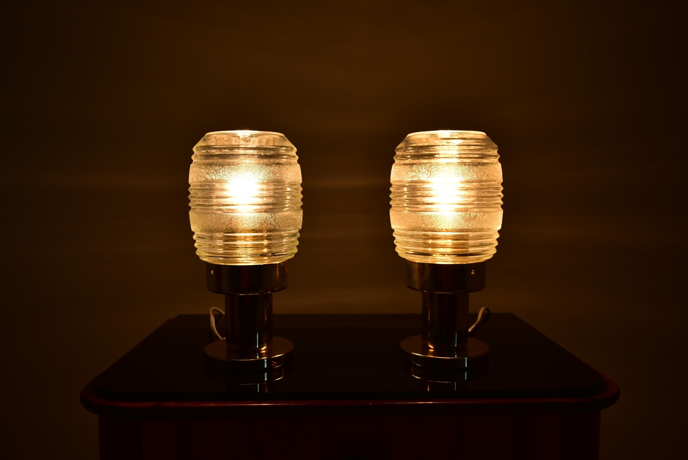 Pair of Mid-Century Table Lamps, Kamenicky Senov, 1960's