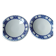 Set of two deep plates, Badonviller Aurore earthenware.