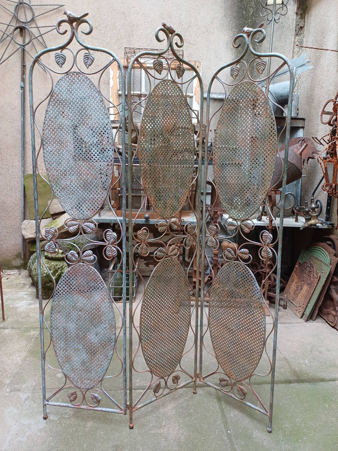 Bird screen, wrought iron, 1960s-70s