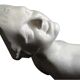 Buste en plâtre "Femme riant" 50 cm de hauteur