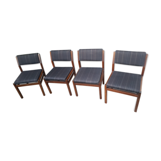 Set de 4 chaises SA07 Cees Braakman pour Pastoe vintage scandinave