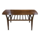 Table basse anglaise en acajou et hêtre des années 70