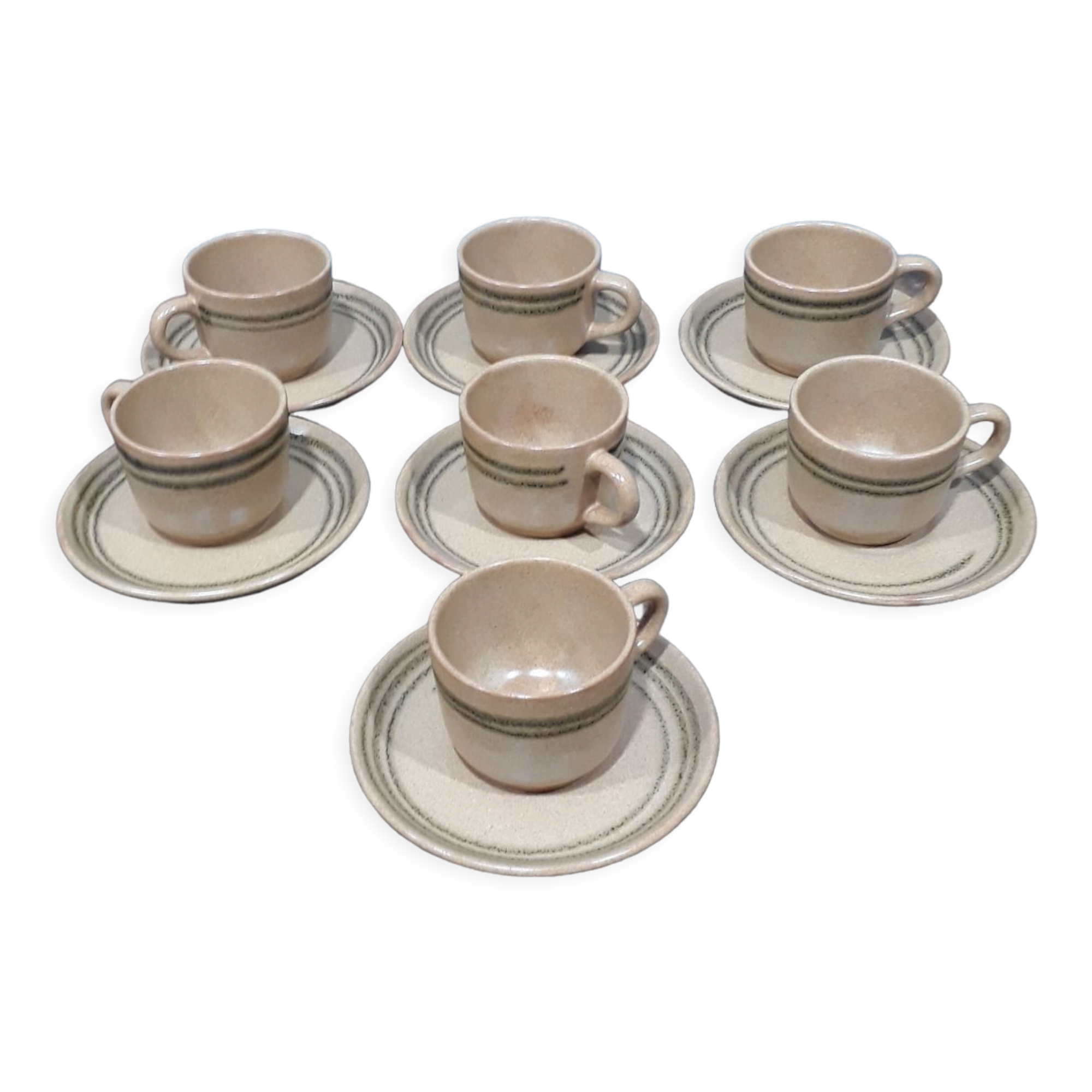7 coffee cups and saucers Sarreguemines