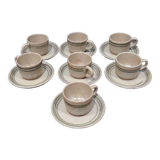 7 coffee cups and saucers Sarreguemines