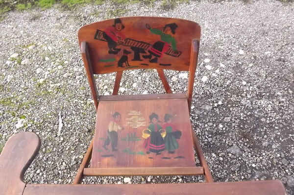 Pupitre d'écolier Art-nouveau repliable