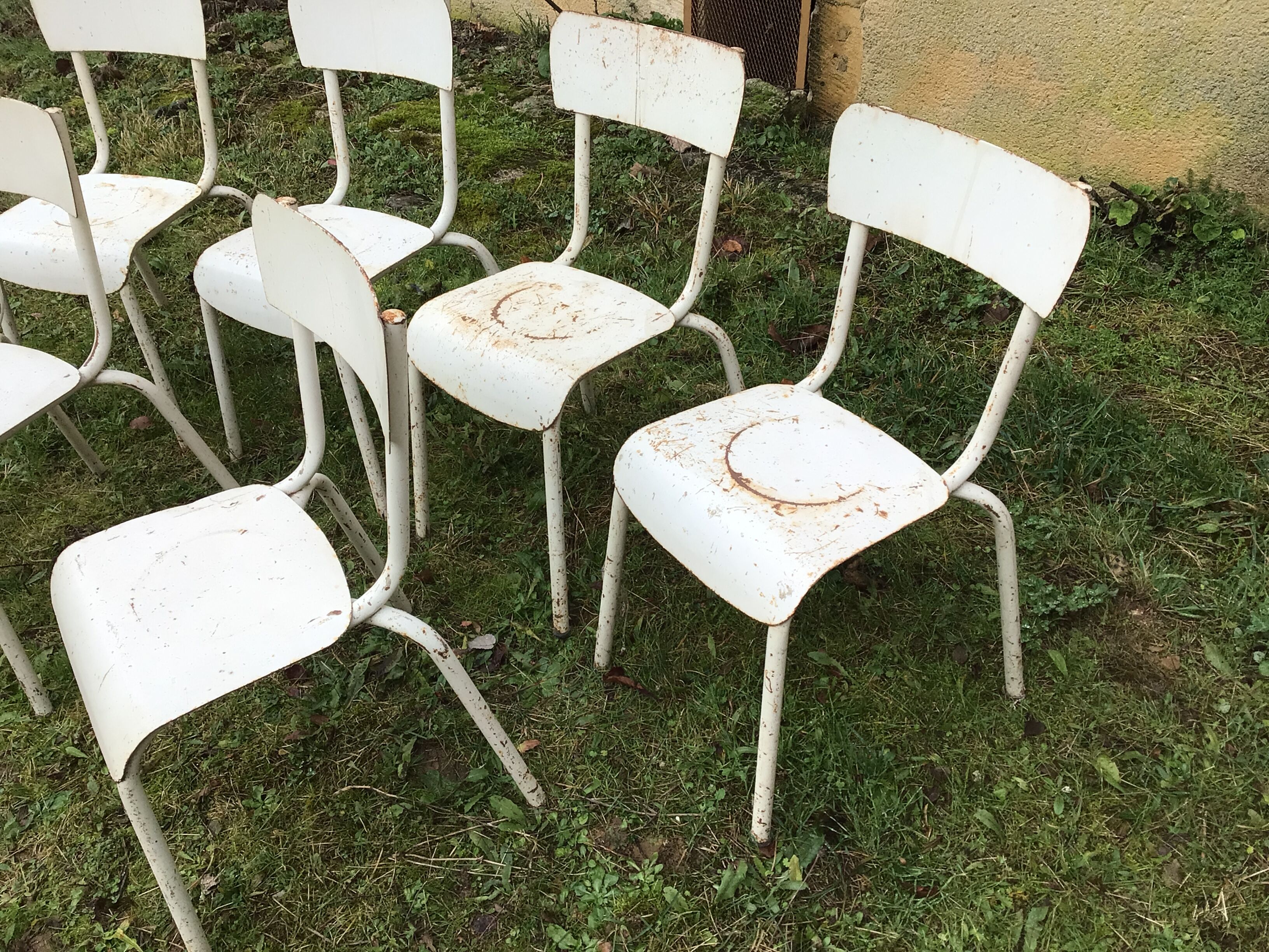 Ensemble de 6 chaises bistrot jardin en métal