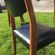 Set of 4 Scandinavian chairs from the 60s in black skai