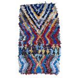 Colorful Boucherouite Moroccan rug - 88 x 158 cm
