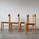 4 brutalist pine dining chairs attributed to rainer daumiller for hirtshals savvaerk