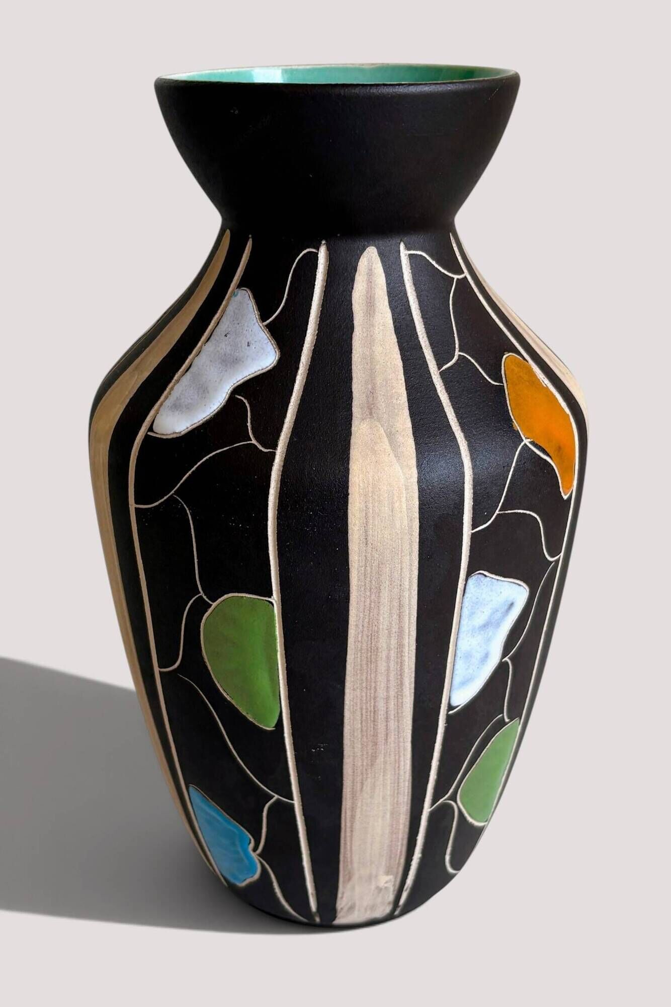 Bodo Mans “Valencia” Ceramic Vase for Bay Keramik, West Germany, 1960s